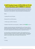 CASP Practice Exam 2 UPDATED ACTUAL   Exam Questions and CORRECT Answers