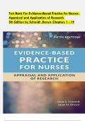 Test Bank For Evidence-Based Practice for Nurses&colon; Appraisal and Application of Research 5th Edition by Schmidt &comma;Brown Chapters 1 - 19