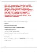 LOG CCC Transportation Exam&comma; CCC Common Core Module 1- 3 Exam Questions&comma; Answers&comma; A&plus; Scores