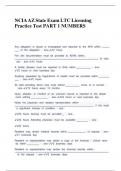 NCIA AZ State Exam LTC Licensing Practice Test PART 1 NUMBERS