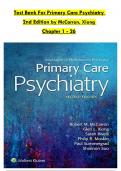 Test Bank For Primary Care Psychiatry 2nd Edition by McCarron, Xiong Chapter 1 - 26