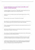 Louisiana Real Estate Course Unit 1-3 Exam 1 with 100&percnt; Correct  Answers &vert; Verified &vert;Latest 2025 