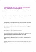 Louisiana Real Estate Course Unit 8&period;2 National Practice Exam with  100&percnt; Correct Answers &vert; Verified &vert;Latest 2025 