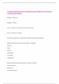 Louisiana Real Estate Exam State&sol;National with 100&percnt; Correct Answers  &vert; Verified &vert;Latest 2025