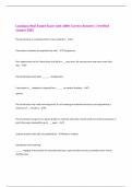 Louisiana Real Estate Exam with 100&percnt; Correct Answers &vert; Verified  &vert;Latest 2025 