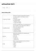 ESTIMATING TEST 1 Questions with Solutions &lpar;completely verified&rpar;