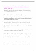Louisiana Real Estate Terms Exam with 100&percnt; Correct Answers &vert;  Verified &vert;Latest 2025