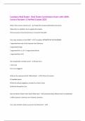 Louisiana Real Estate - Real Estate Commission Exam with 100&percnt;  Correct Answers &vert; Verified &vert;Latest 2025 