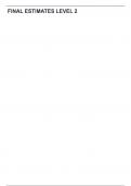 FINAL ESTIMATES LEVEL 2 TEST QUESTIONS AND ANSWERS