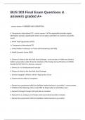 BUS 303 Final Exam Questions & answers graded A&plus;