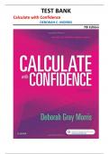 TEST BANK for Calculate with Confidence&comma; 7th Edition by Deborah C&period; Morris &vert;Fully covered&vert;