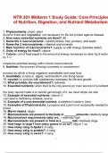 NTR 301 Midterm 1 Study Guide Core Principles of Nutrition&comma; Digestion&comma; and Nutrient Metabolism&period;pdf