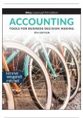 TESTBANK for Accounting Tools for Business Decision Making 8th Edition Paul D&period; Kimmel