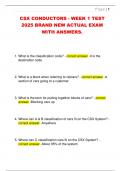 CSX CONDUCTORS - WEEK 1 TEST  2025 BRAND NEW ACTUAL EXAM  WITH ANSWERS&period;