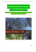 Test Bank For Biochemistry&colon; Concepts and Connections &lpar;Mastering Chemistry&rpar; 2nd Edition by Dean Appling&comma; Spencer Anthony-Cahill&comma; Christopher Mathews &vert;All Chapters &lpar;1-26&rpar; &vert;100&percnt; Verified & LATEST