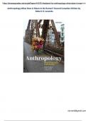 Anthropology What Does It Mean to Be Human&quest; Second Canadian Edition by Robert H&period; Lavenda