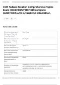 CCH Federal Taxation Comprehensive Topics Exam &lpar;2025&rpar; 100&percnt;VERIFIED &vert;complete QUESTIONS AND ANSWERS &vert; GRADED A&plus;&period;