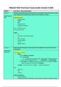 NSG223 HESI Final Exam Study Guide Graded A 2025