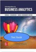 Test Bank for Introduction to Business Analytics 1st Edition Vernon J&period; Richardson Marcia Weiden Chapter 1-11
