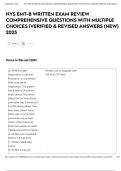 NYS EMT-B WRITTEN EXAM REVIEW COMPREHENSIVE QUESTIONS WITH MULTIPLE CHOICES &vert;VERIFIED & REVISED ANSWERS &lpar;NEW&rpar; 2025