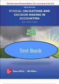 Test Bank for Ethical Obligations and Decision-Making in Accounting&comma; 6th Edition by Steven Mintz &ndash; All Chapters Included &vert; Complete Exam Prep Guide