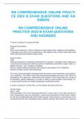 RN COMPREHENSIVE ONLINE PRACTICE 2023 B EXAM QUESTIONS AND ANSWERS