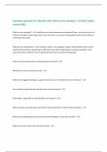 Interview questions for Marriott with 100&percnt; Correct Answers &vert; Verified &vert;Latest version 2025