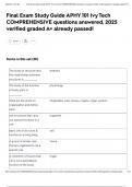 Final Exam Study Guide APHY 101 Ivy Tech COMPREHENSIVE questions answered&comma; 2025 verified graded A&plus; already passed&excl;