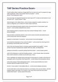 TAP Series Practice Exam