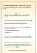 Nanomed Final Questions with Detailed Verified  Answers &lpar;100&percnt; Correct Answers&rpar; Already Graded  A&plus;