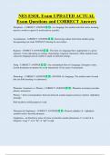 NES ESOL Exam UPDATED ACTUAL   Exam Questions and CORRECT Answers