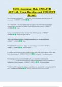 ESOL Assessment Quiz UPDATED  ACTUAL  Exam Questions and CORRECT  Answers 