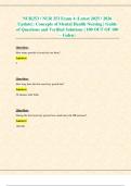 NUR253 &sol; NUR 253 Exam 4 &lpar;Latest 2025 &sol; 2026 Update&rpar;&colon; Concepts of Mental Health Nursing &vert; Guide of Questions and Verified Solutions &vert; 100 OUT OF 100 &ndash; Galen&period;