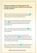 Overview of USGBC and LEED Questions with  Detailed Verified Answers &lpar;100&percnt; Correct Answers&rpar;  Already Graded A&plus;