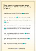 Tapas Unit Test Part 1 Questions with Detailed  Verified Answers &lpar;100&percnt; Correct Answers&rpar; Already  Graded A&plus;