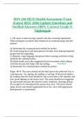 BSN 246 HESI Health Assessment Exam  &lpar;Latest 2025&sol; 2026 Update&rpar; Questions and Verified Answers &vert;100&percnt; Correct&vert; Grade A- Nightingale