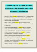 11B ALC TACTICS EXAM ACTUAL 2025&sol;2026 QUESTIONS AND 100&percnt; CORRECT ANSWERS