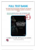 Test Bank For Evolutionary Psychology 6th Edition By David M Buss 9781138088184 Chapter 1-13 Complete Guide 