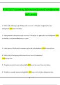 WGU D217 Accounting Information Systems Exam Questions and Answers 