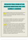 HR BLOCK FINAL EXAM ACTUAL 2025&sol;2026 QUESTIONS AND 100&percnt; CORRECT ANSWERS
