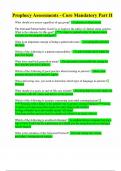 Prophecy Assessments - Core Mandatory Part II Quiz with Correcty Solutions&period;