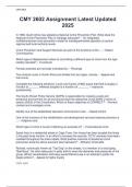 CMY 2602 Assignment Latest Updated  2025