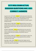 C273 WGU EXAM ACTUAL 2025&sol;2026 QUESTIONS AND 100&percnt; CORRECT ANSWERS