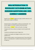 WGU INTRODUCTION TO SOCIOLOGY C273 EXAM ACTUAL 2025&sol;2026 QUESTIONS AND 100&percnt; CORRECT ANSWERS