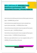 BIOL 438 Exam &num;1 2025&sol;2026 Exam  Questions and Answers 100&percnt;  Guaranteed Success &vert; Already Rated A&plus; 