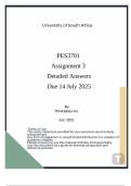 PES3701 Assignment 3 &lpar;Detailed Answers&rpar; Due 30 July 2025&period;