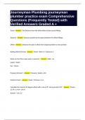 Journeyman Plumbing journeyman plumber practice exam Comprehensive Questions &lpar;Frequently Tested&rpar; with Verified Answers Graded A &plus;