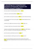 Ri plumbing test Comprehensive Questions &lpar;Frequently Tested&rpar; with Verified Answers Graded A&plus;
