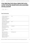 CON 1300 PRACTICE EXAM &lpar;2025&rpar; TEST WITH LATEST UPDATED &lpar;QUESTIONS AND ANSWERS&rpar; already passed&excl;&excl;