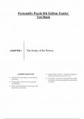 Test Bank - The Personality Puzzle 8th Edition  by David C&period; Funder &vert; Chapter 1-18
